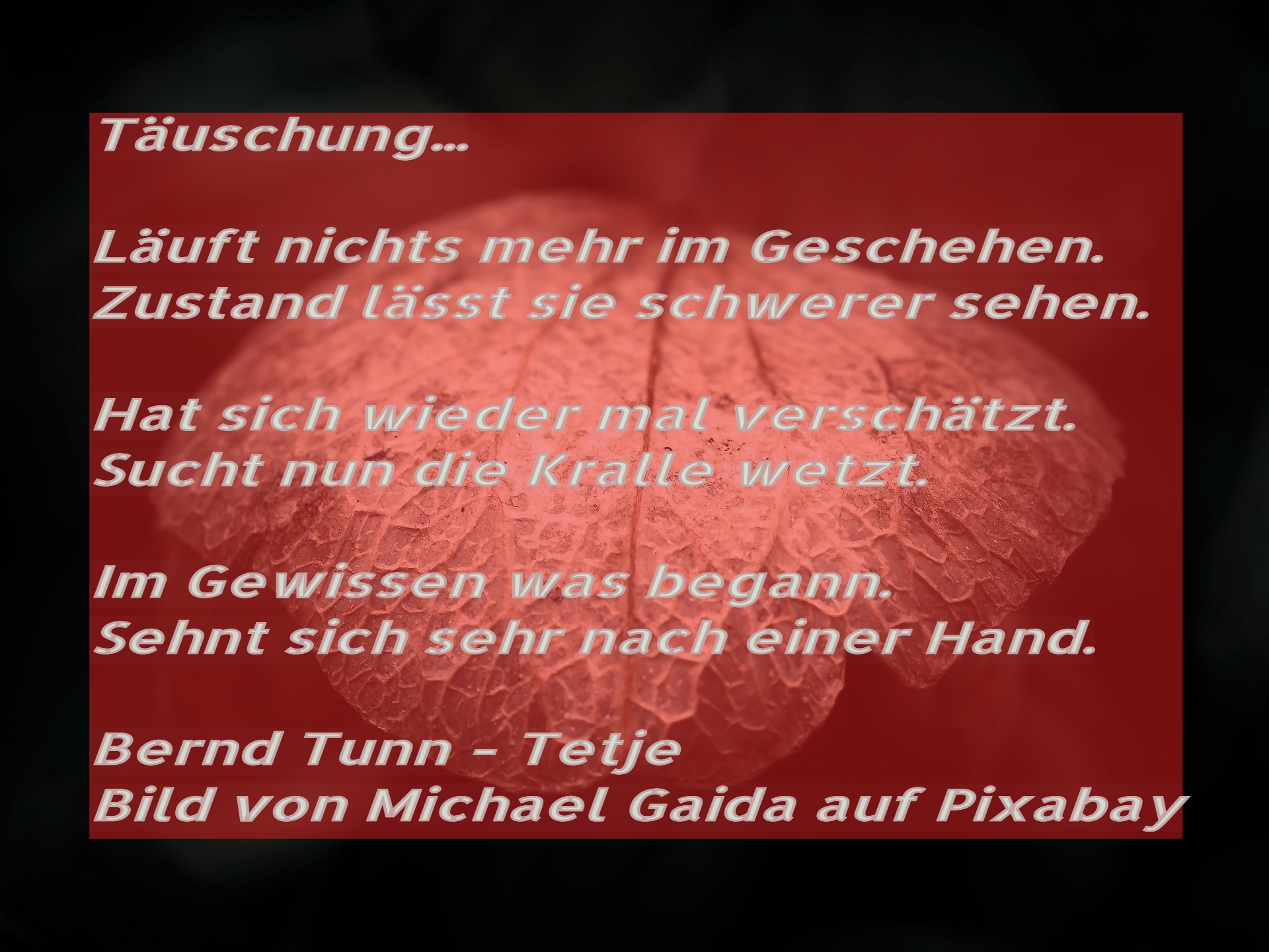 Bildgedicht: Täuschung...