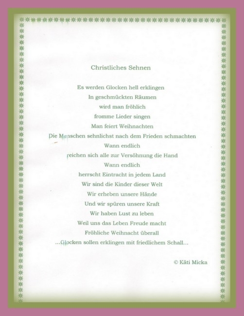 Bildgedicht: Christliches Sehnen