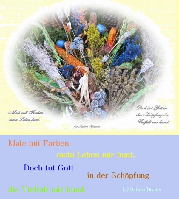 Bildgedicht: Male mit Farben