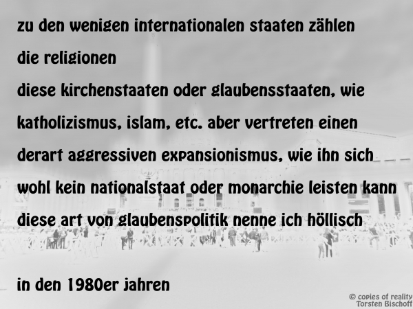 Bildgedicht: Religion und Staat