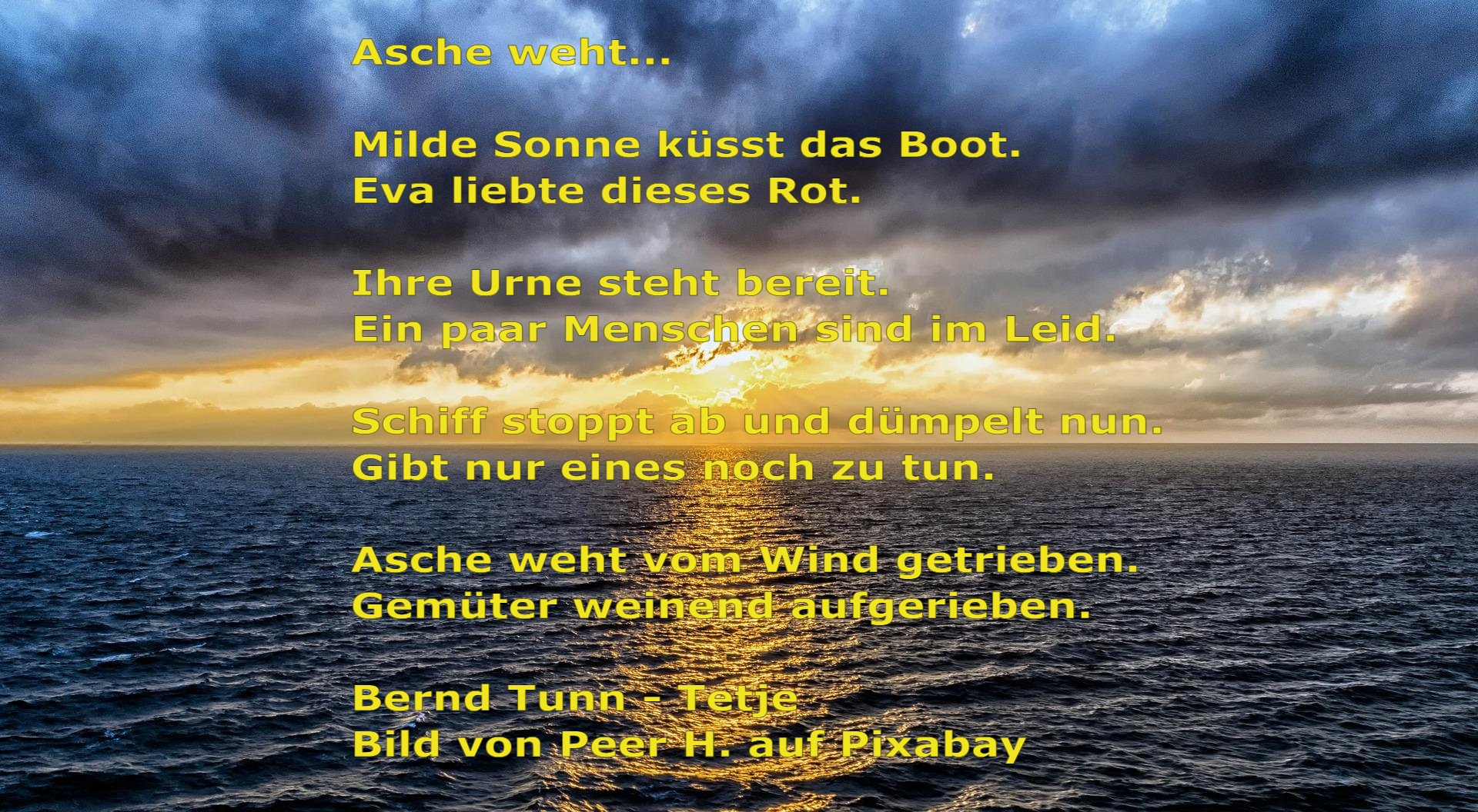 Bildgedicht: Asche weht...