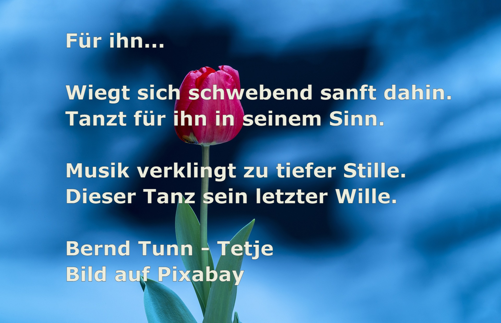 Bildgedicht: Sein letzter Wille...