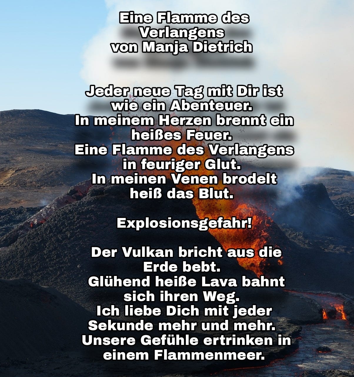 Bildgedicht: Eine Flamme des Verlangens 