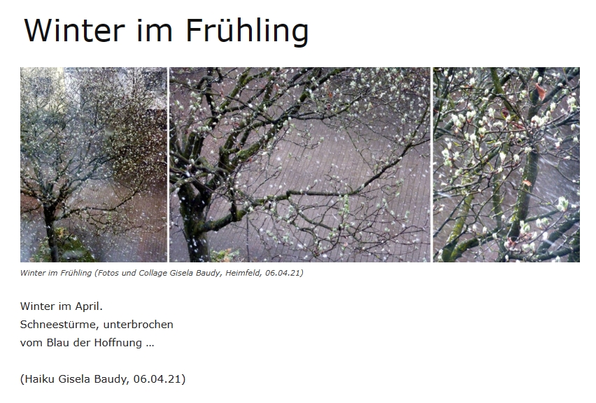 Bildgedicht: Winter im Frühling