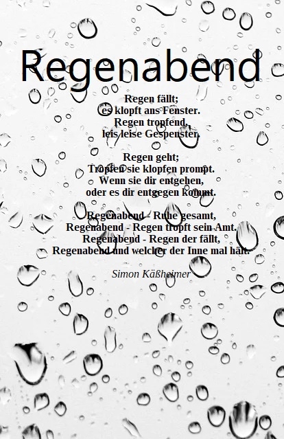 Bildgedicht: Regenabend