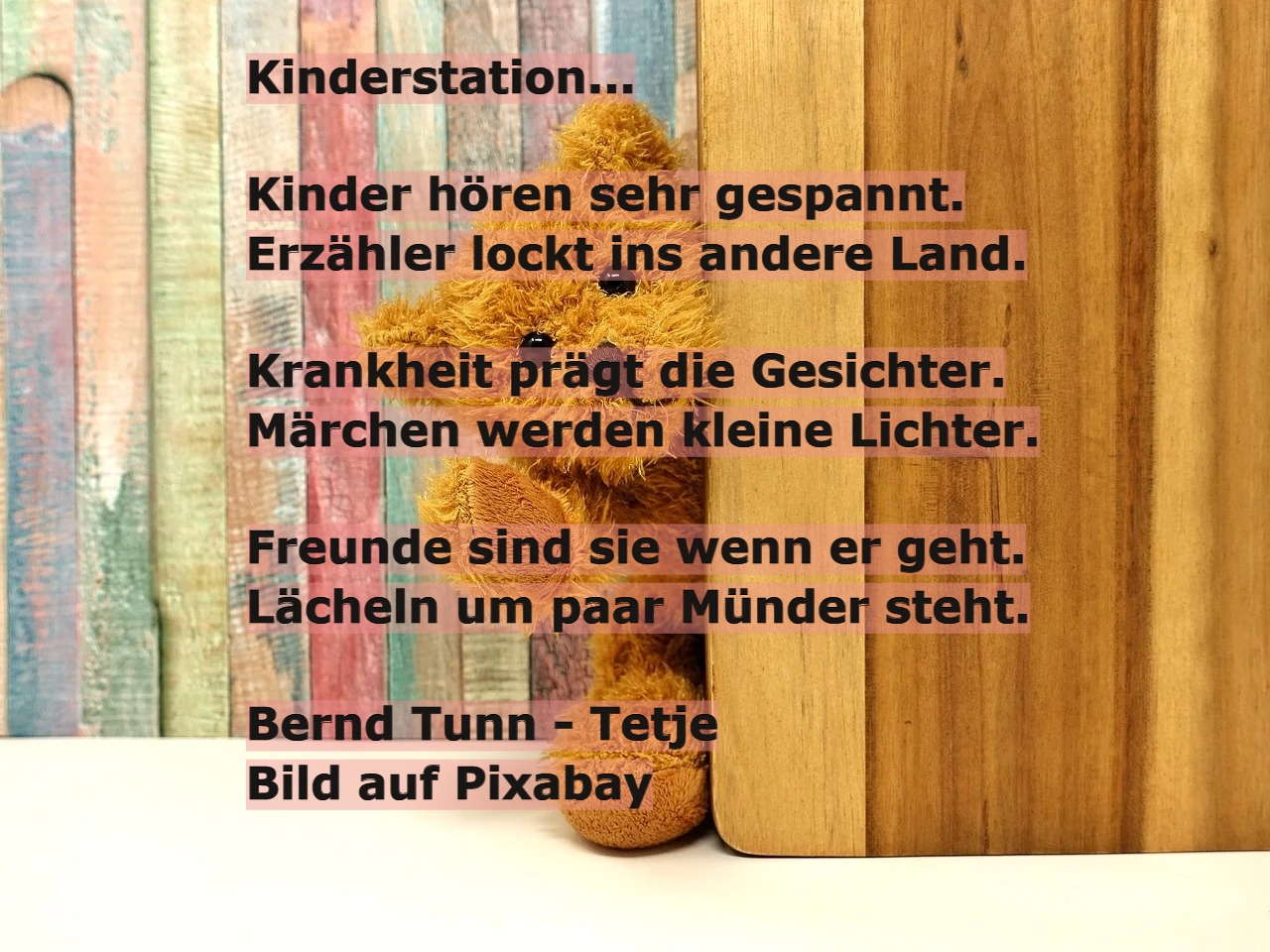 Bildgedicht: Kinderstation