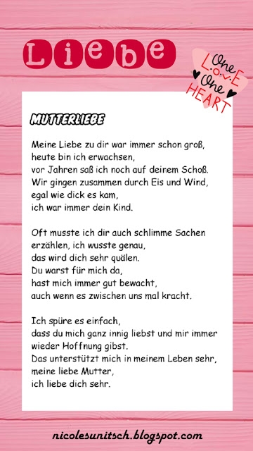 Bildgedicht: Mutterliebe