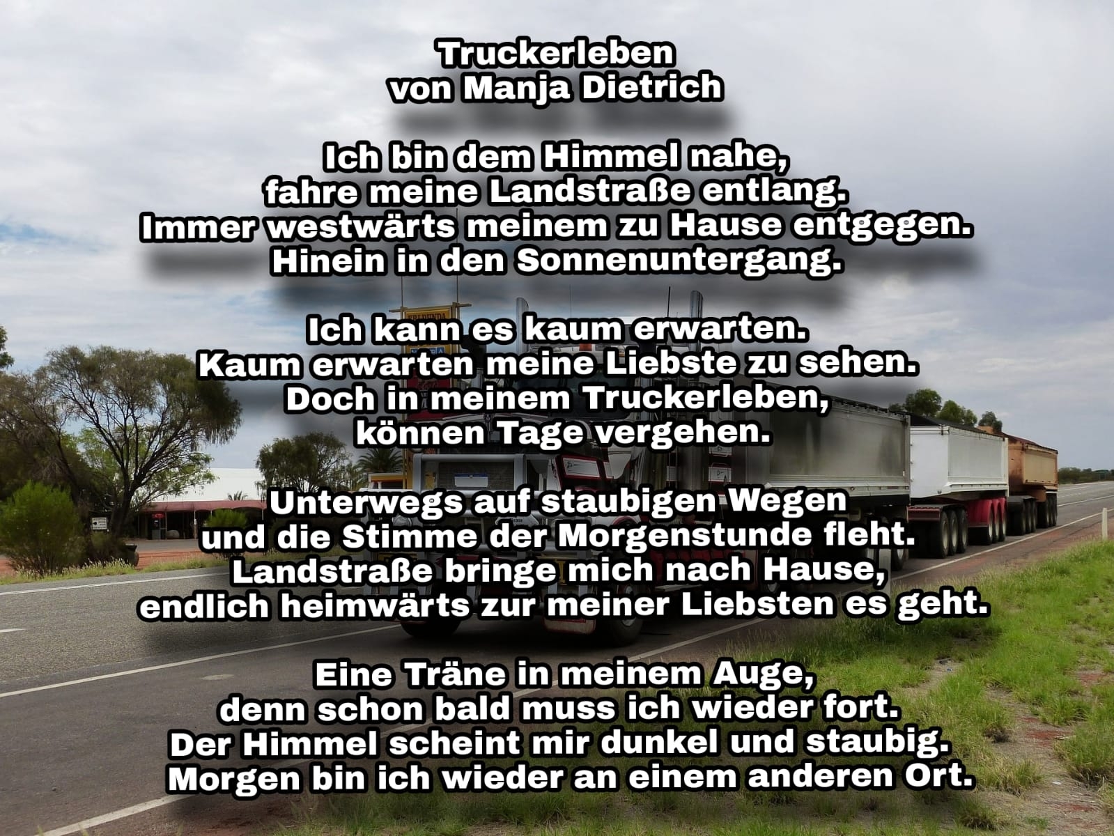 Bildgedicht: Truckerleben 