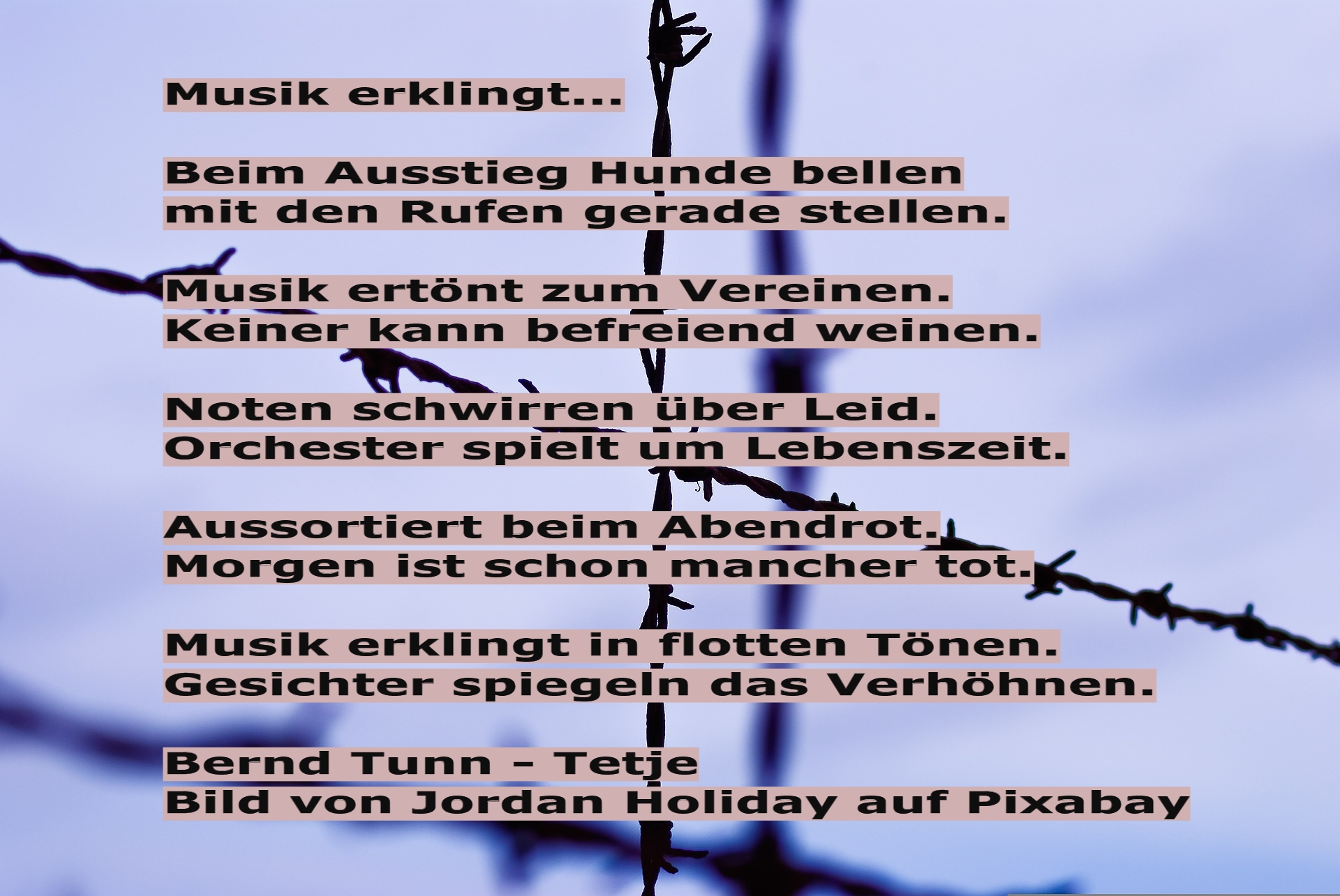 Bildgedicht: Musik erklingt...