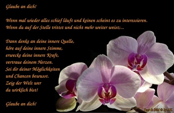 Bildgedicht: Glaube an Dich