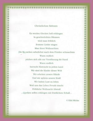 Vorschau Bildgedicht: Christliches Sehnen